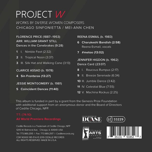 Project W Works By Diverse Women Composers - Chicago Sinfonietta