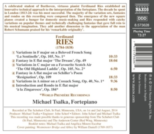 Ferdinand Ries: Romantic Variations - Michael Tsalka