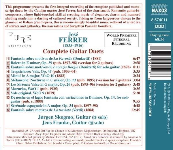 Jose Ferrer: Complete Guitar Duets - Jorgen Skogmo & Jens Franke
