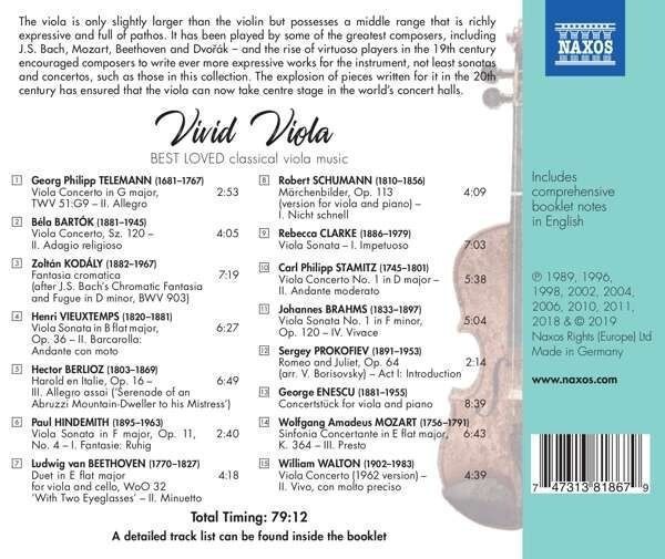 Vivid Viola - Best Loved Classical Viola Music