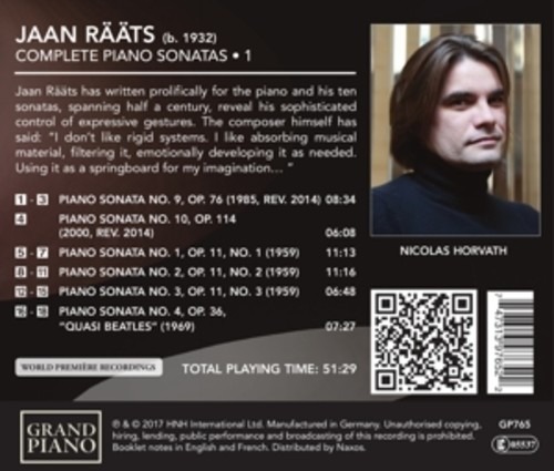 Jaan Rääts: Complete Piano Sonatas Vol. 1 - Nicolas Horvath
