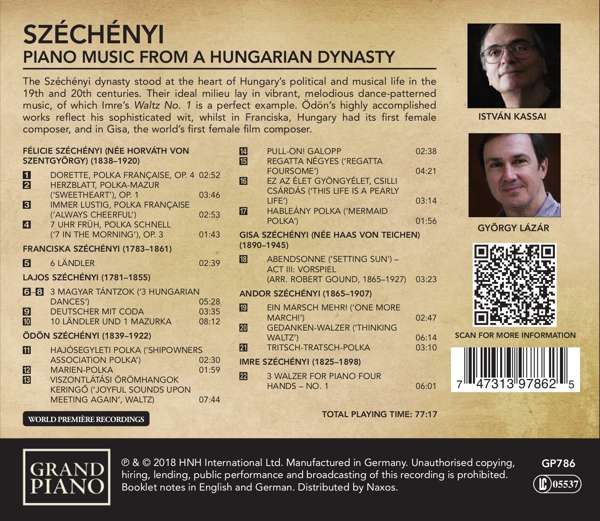 Szechenyi: Piano Music From A Hungarian Dynast - Istvan Kassai