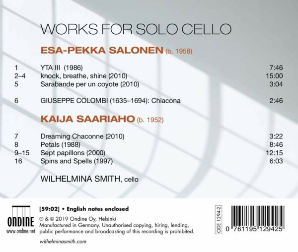 Works For Solo Cello - Wilhelmina Smith