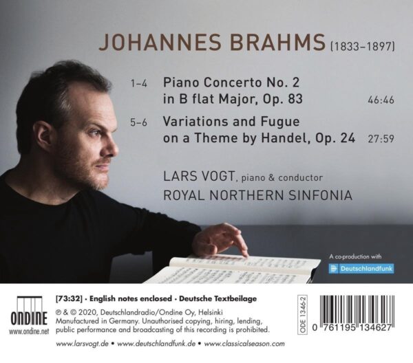 Johannes Brahms: Piano Concerto No. 2, Handel Variations - Lars Vogt