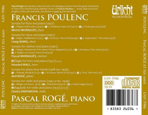 Poulenc: Musique de Chambre - Pascal Roge