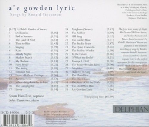 Stevenson: A'E Gowden Lyric