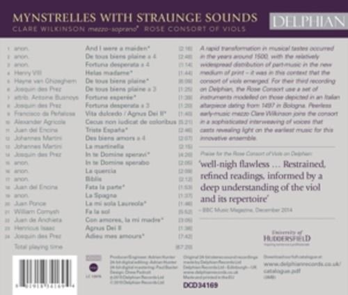 Van Ghizeghem / Des Prez / Busnoys / Agr: Mynstrelles With Straunge Sounds - Rose Consort Of Viols / Wilkinson