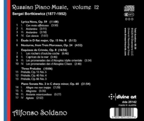 Sergei Bortkiewicz: Russian Piano Music, Vol. 12 - Alfonso Soldano