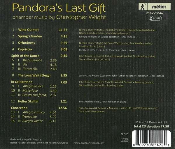 Christopher Wright: Pandora S Last Gift - Hunter