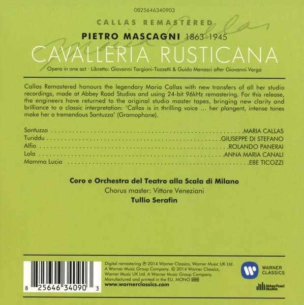 Mascagni: Cavalleria Rusticana - Callas