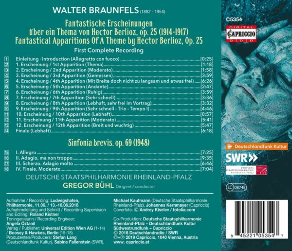 Walter Braunfels: Fantastical Apparitions - Deutsche Staatsphilharmonie Rheinland-Pfalz