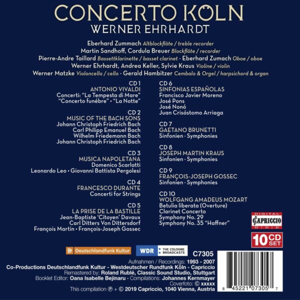 Recordings on Capriccio 1989-2003 - Concerto Koln