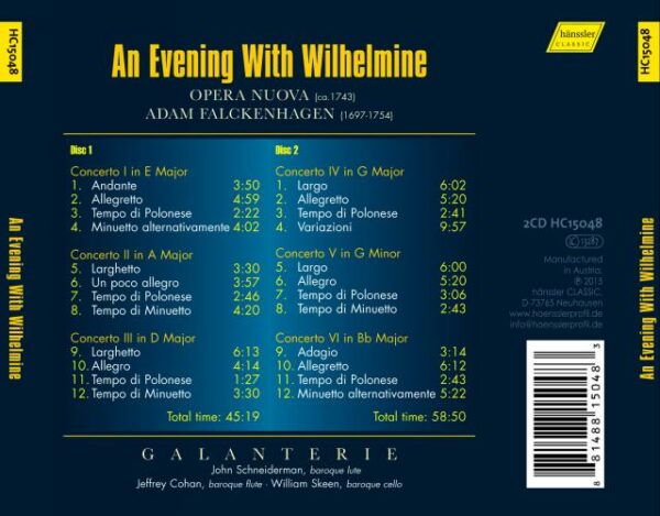Adam Falckenhagen: An Evening With Wilhelmine - Galanterie