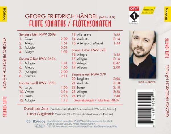 Georg Friedrich Handel: Flute Sonatas - Seel