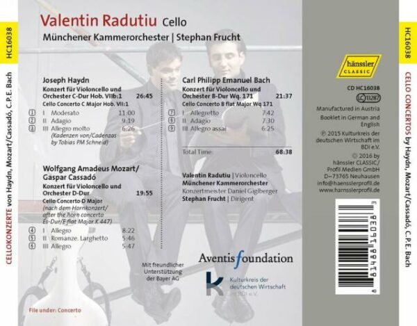 CPE Bach / Mozart: The Father And The Boys - Valentin Radutiu