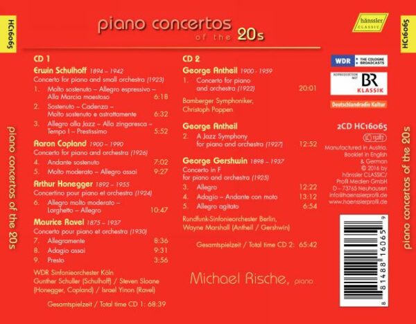 Concertos pour piano des Années 20. Rische.