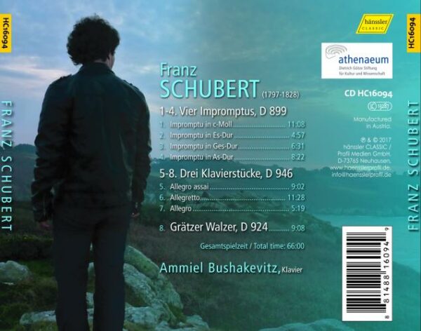 Schubert : Impromptus et pièces pour piano. Bushakevitz.