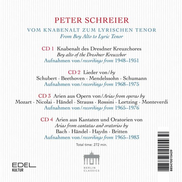 Vom Knabenalt zum lyrischen Tenor - Peter Schreier
