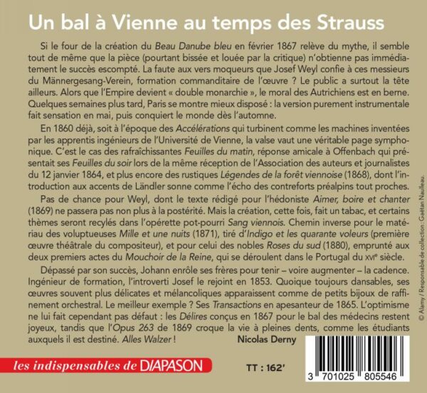 Un bal à Vienne au temps des Strauss. Krauss, Karajan, Boskovsky, Krips, Böhm, Szell, Kleiber.