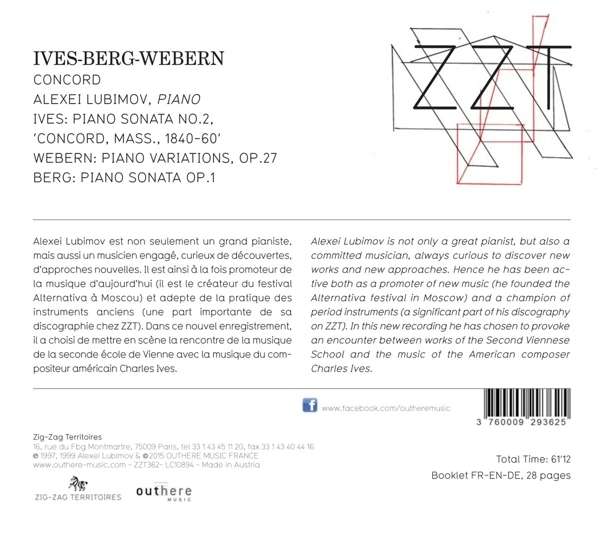 Ives / Berg / Webern: Concord - Alexei Lubimov