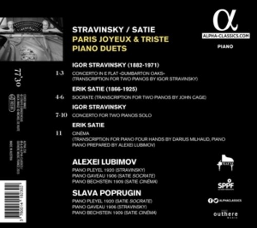 Erik / Stravinsky, Igor Satie: Paris Joyeux & Triste / Piano Duets