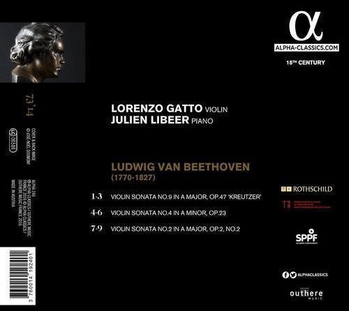 Beethoven: Violin Sonatas Nos.9 "Kreutzer", 4 & 2 - Gatto