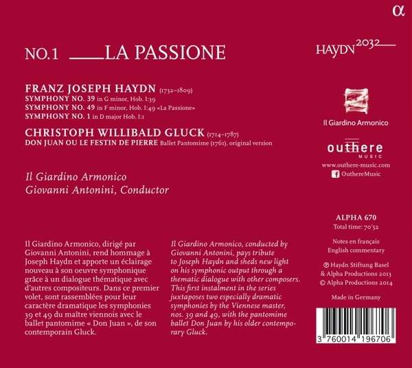 Haydn Edition 2032 Vol.1: La Passione - Il Giardino Armonico
