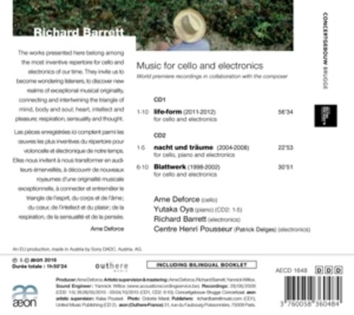 Richard Barrett: Music For Cello And Electronics - Deforce