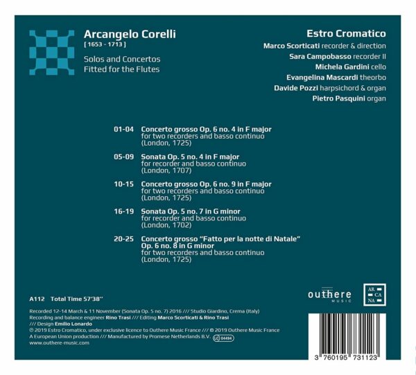 Corelli: Solos and Concertos Fitted for the Flutes - Estro Cromatico