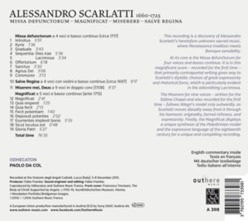 Alessandro Scarlatti: Missa Defuntorum - Odhecaton