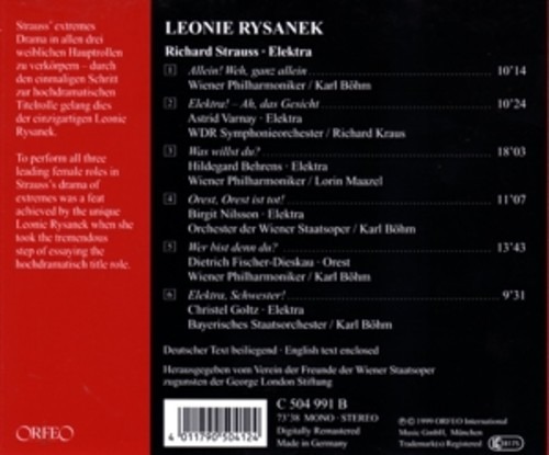 Richard Strauss: Leonie Rysanek Elektra - Rysanek, Varnay, Behrens; Bohm