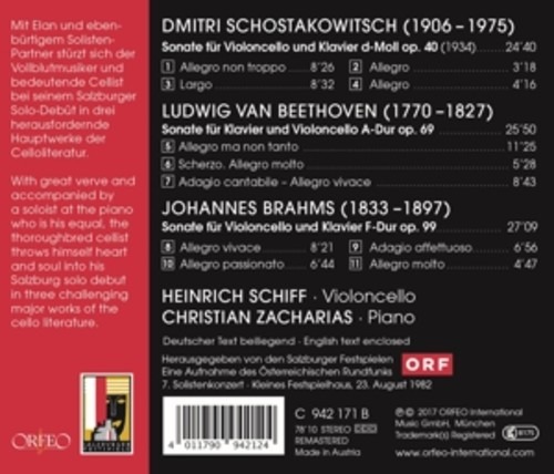 Shostakovitch / Beethoven / Brahms: Cello Sonatas - Heinrich Schiff ...