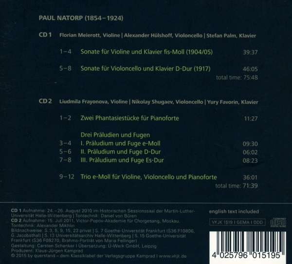 Natorp: Paul Natorp - Der Philosoph Als Komponist