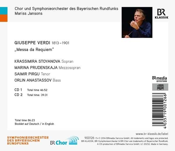 Giuseppe Verdi: Requiem - Symphonieorchester Des Bayerischen / Jansons