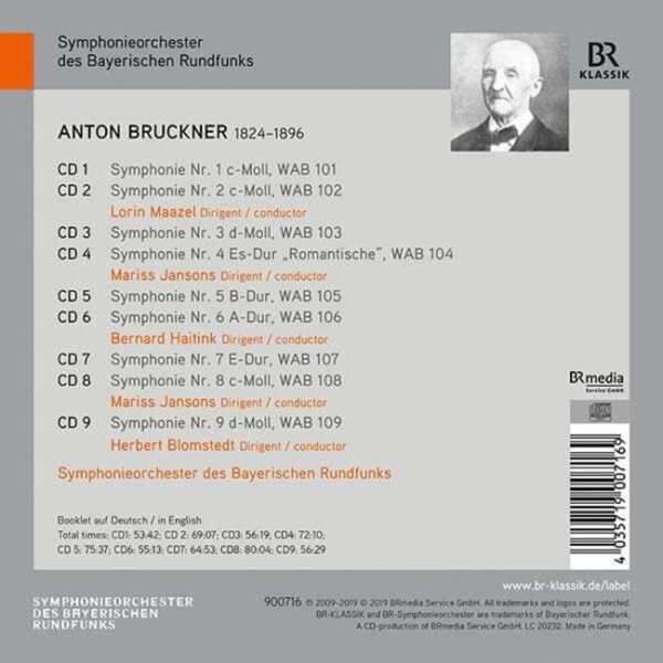 Anton Bruckner: Symphonies Nos. 1 - 9 - Symphonieorchester des Bayerischen Rundfunks