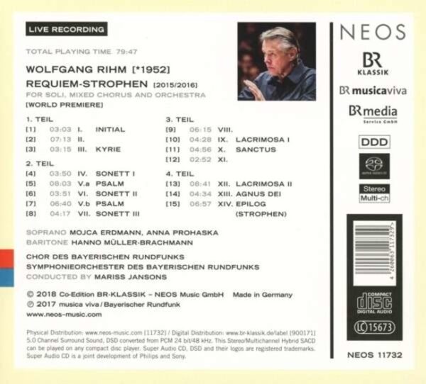 Wolfgang Rihm: Requiem-Strophen - Mariss Jansons