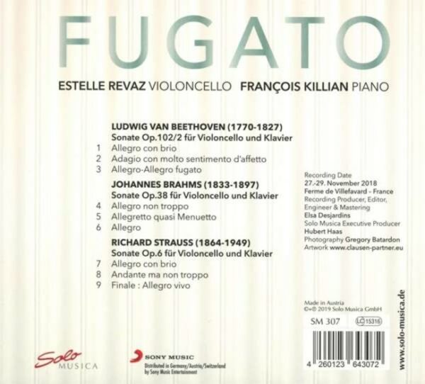 Fugato, Sonatas For Violoncello And Piano - Estelle Revaz