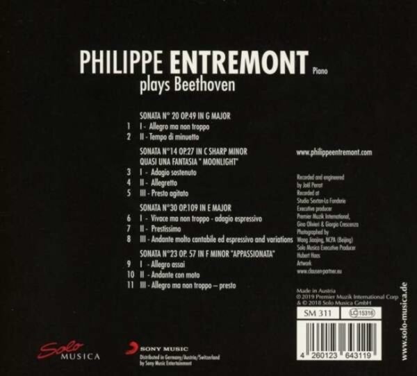 Beethoven: Piano Sonatas Nos.14, 20, 30 & 23 - Philippe Entremont