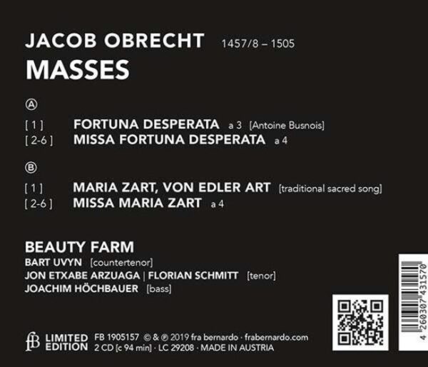 Jacob Obrecht: Masses - Beauty Farm