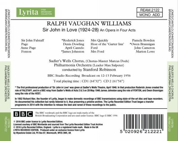 Ralph Vaughan Williams: Sir John In Love