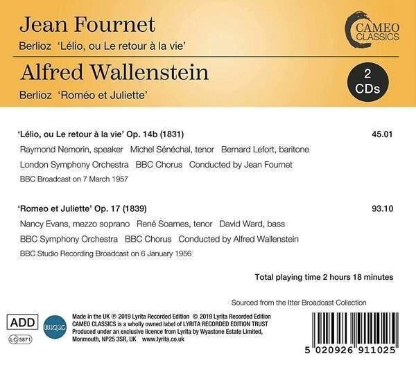 Hector Berlioz: Lelio, Ou Le Retour A La Vie - Rome - Jean Fournet