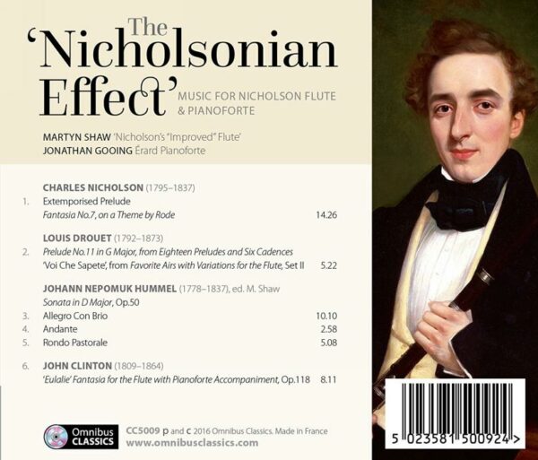 The Nicholsonian Effect : Œuvres pour flûte et piano. Shaw, Gooing.