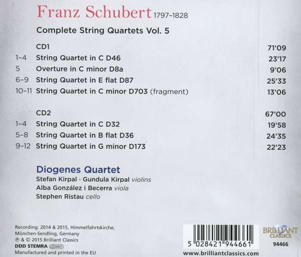 Franz Schubert (1797 - 1828): Schubert: Complete String Quartets