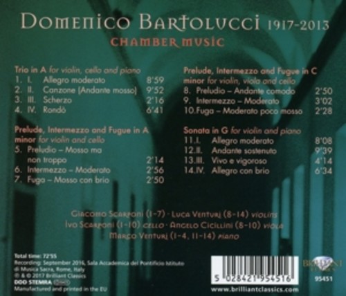 Bartolucci: Chamber Music - Luca Venturi