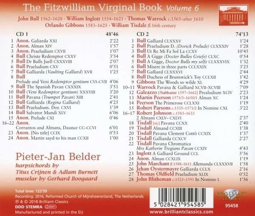 The Fitzwilliam Virginal Book, Volume 6 - Pieter-Jan Belder