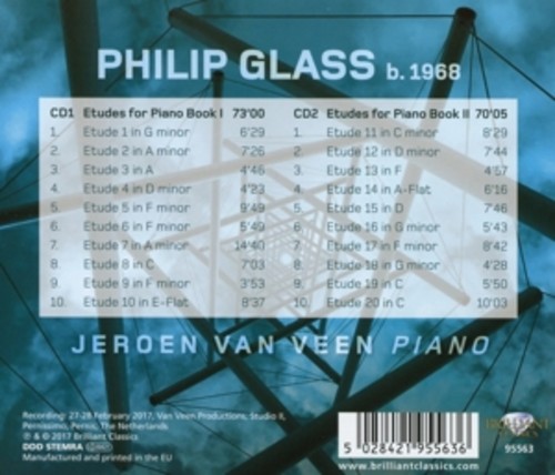 Glass: Complete Piano Etudes - Jeroen Van Veen