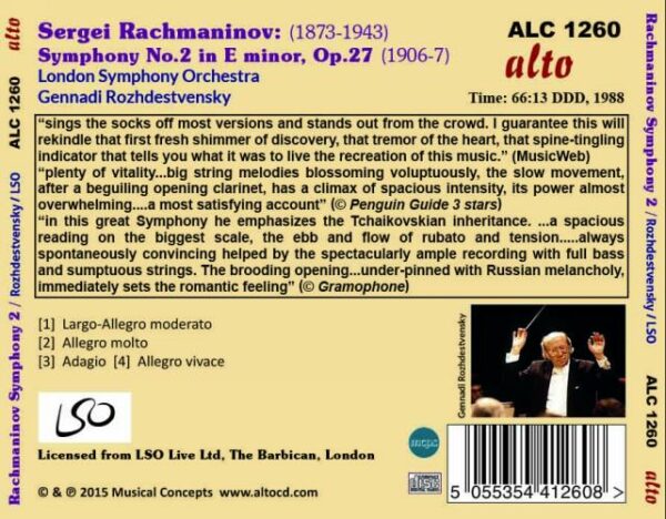 Rachmaninov: Symphony No.2 In E Minor - London Symphony Orchestra / Rozhdestvensky