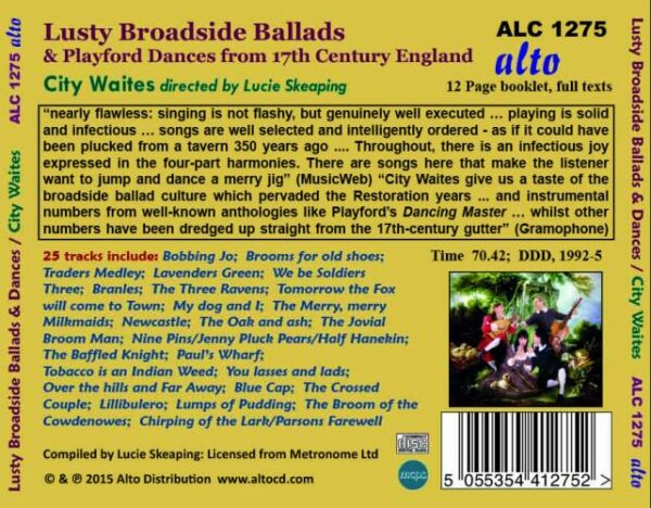 Various Composers: Lusty Broadside Ballads & Playford - City Waites / Skeaping