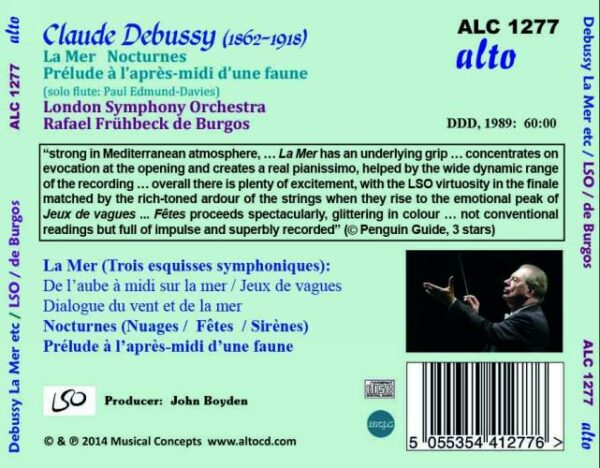 Debussy: La Mer,  Nocturnes,  Prelude - London Symphony Orchestra / De Burgos