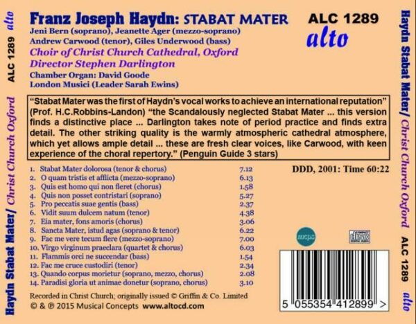 Franz Joseph Haydn: Stabat Mater - Christ Church Cathedral Choir Oxford